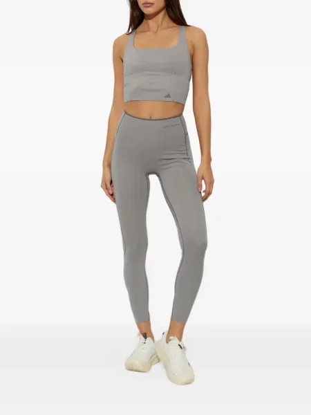 Sală de gimnastică top Adidas cu autograf cu dungi negru