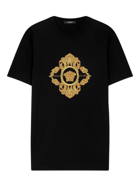 Tricou Versace cu broderie negru