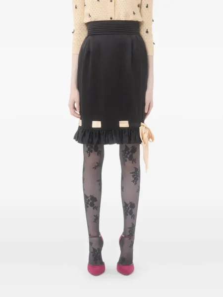 Fustă midi Valentino Garavani din satin negru