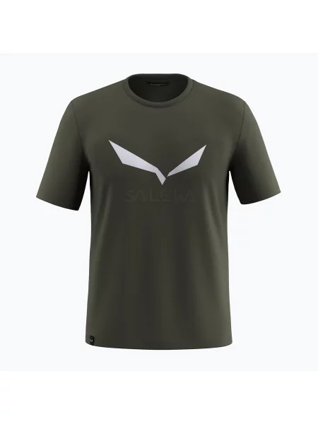 Tricou bărbați Salewa Solidlogo Dry dark olive kaki