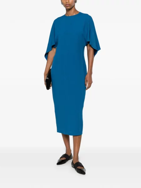 Rochie midi Stella Mccartney cu legături albastru