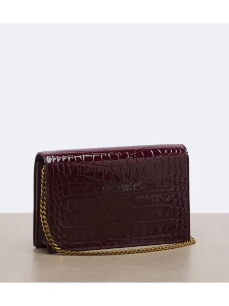 Usnjena lakirana ogrlica Saint Laurent