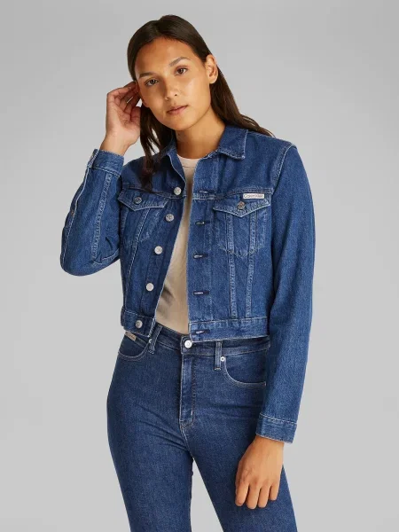 Calvin Klein Jeans Džínsová bunda modrá