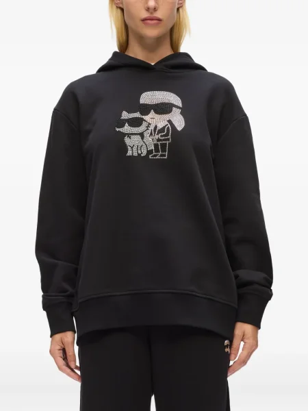 Hoodie Karl Lagerfeld μαύρο