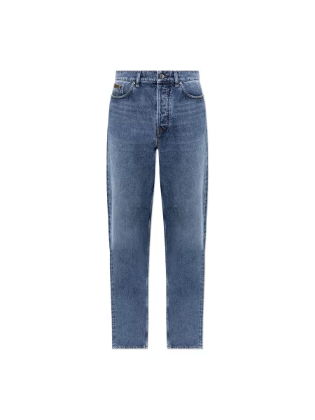 Jeansy Moncler z logo niebieskie