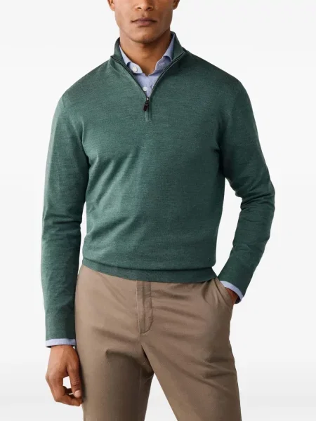 Pulover Hackett London din lână merinos verde