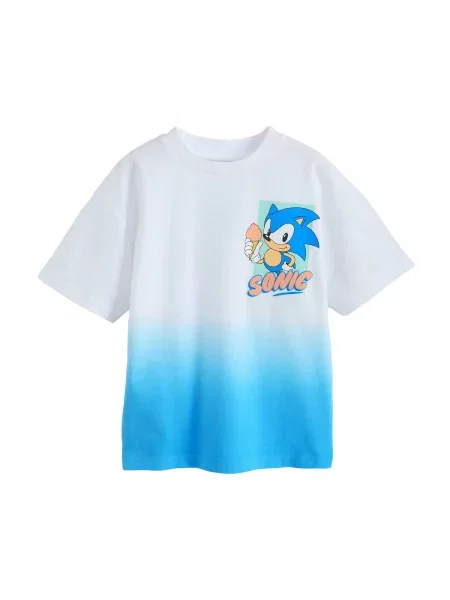 Next Tricou Sonic bej / albastru / albastru deschis alb
