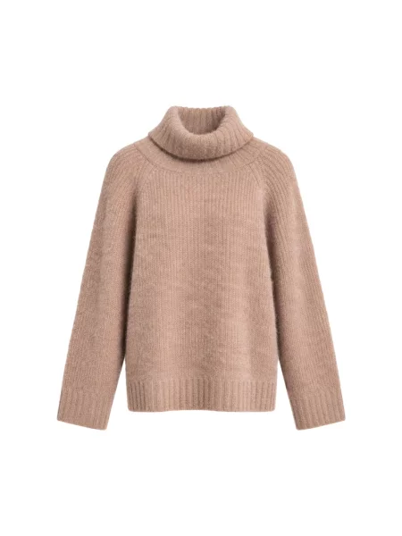 Sweter z golfem Sand do golfa różowy