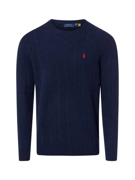 Sweter Polo Ralph Lauren wełniany niebieski