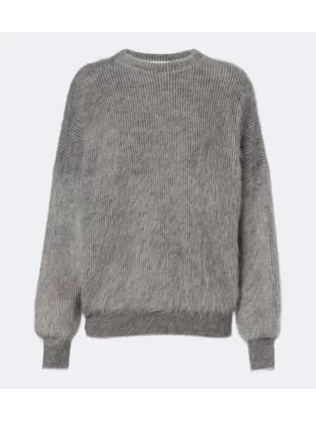 Pulover Brunello Cucinelli de lână gri
