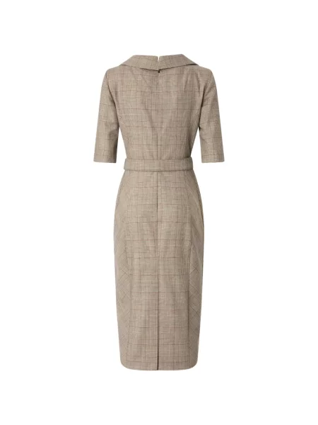 Cu centură rochie midi Pinko în carouri