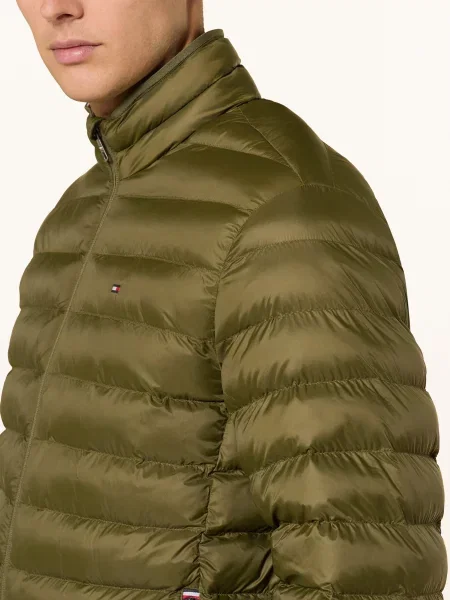 Tommy Hilfiger Prošívaná Bunda olivová