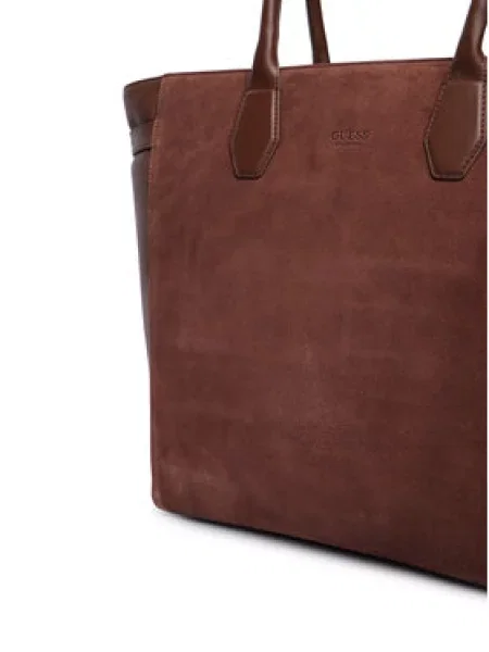 Guess Shopper táska ANITHA | hasított bőr barna