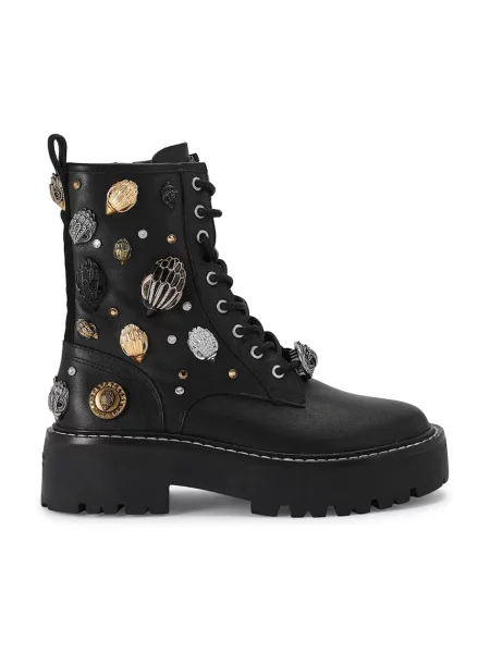 Kurt Geiger London workery dámske kožené Woolwich Eagle Boot čierna