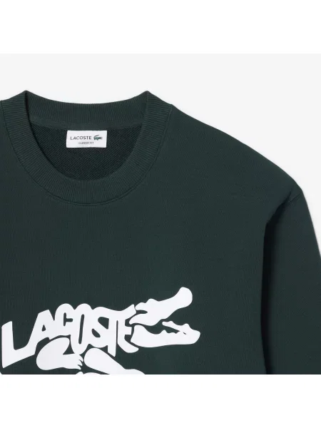 Lacoste Bluza Made In France Ciemnozielona zielony