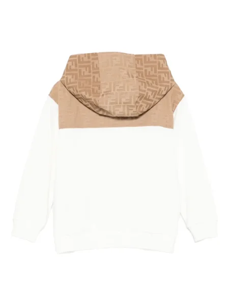 Bluza z kapturem dziecięca Fendi biała