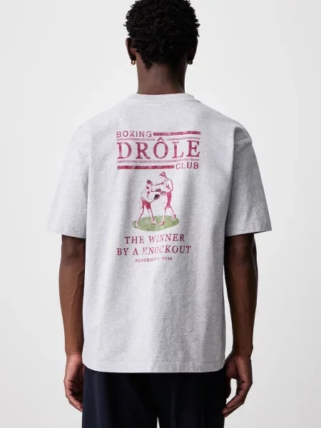 Drôle de Monsieur tričko pánske sivá