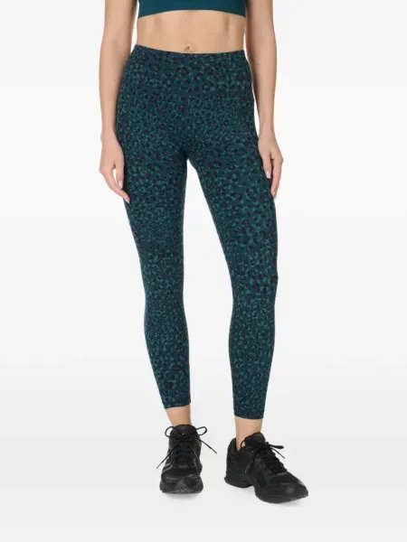 Фитнес зала клинове Sweaty Betty с принт с леопардов принт синьо