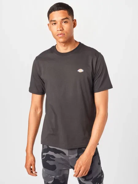 DICKIES Marškinėliai Mapleton šviesiai mėlyna / oranžinė-raudona juoda