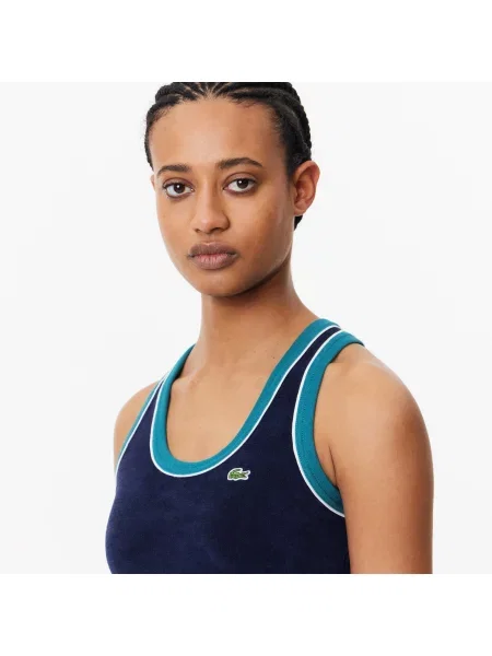 Lacoste Sukienka Flare Fit Strappy biały