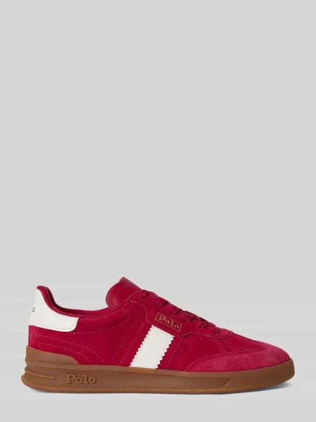 Sneakersy z naturalnej skóry bydlęcej model AERA' Polo Ralph Lauren czerwone