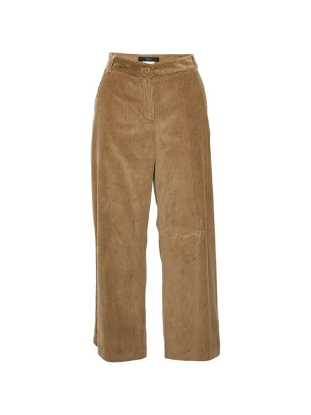 Pantaloni culottes Weekend Max Mara de catifea cord maro