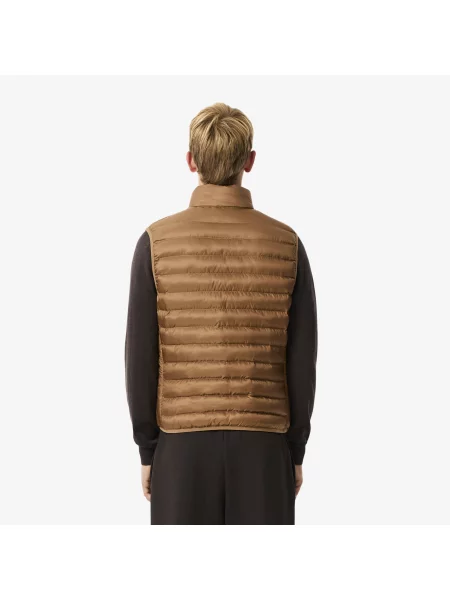Lacoste Wodoodporna Puchowa Kamizelka brązowy