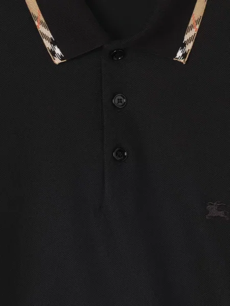 Καρό με κολάρο polo Burberry μαύρο