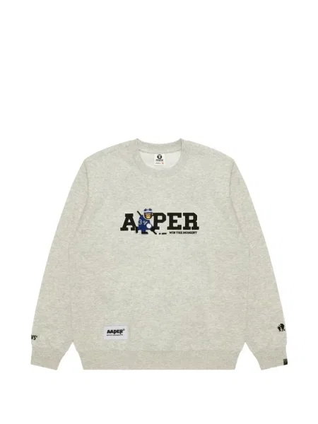 Pulover Aape By A Bathing Ape cu imagine gri