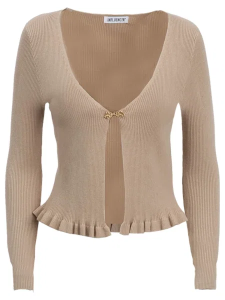 Influencer Kardiganas smėlio