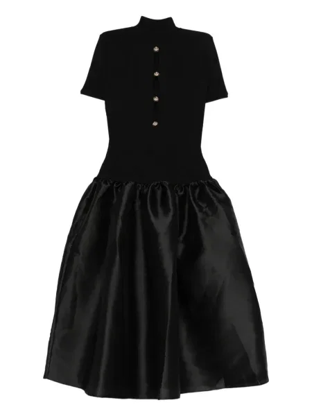 Rochie midi Self-portrait până la genunchi de costum negru