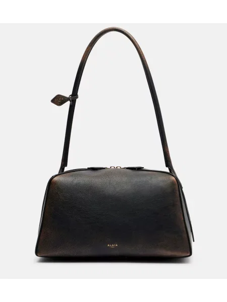Geanta de piele Alaïa din piele maro