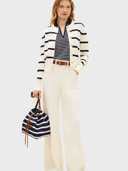 Кардиган Tommy Hilfiger в полоску белый