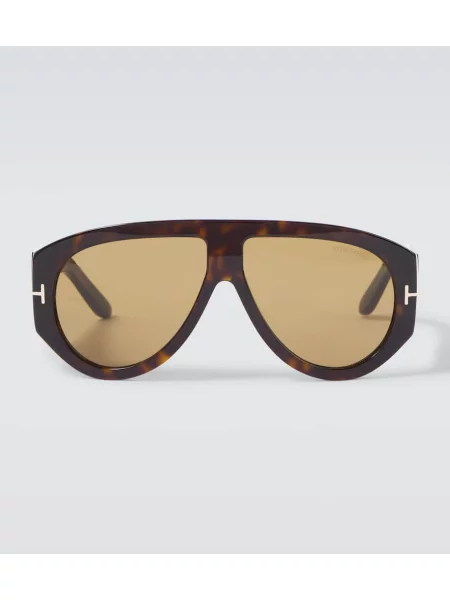 Ochelari de soare aviator Tom Ford maro