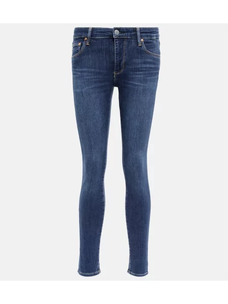 Skinny kostka jeansy skinny Ag Jeans niebieskie