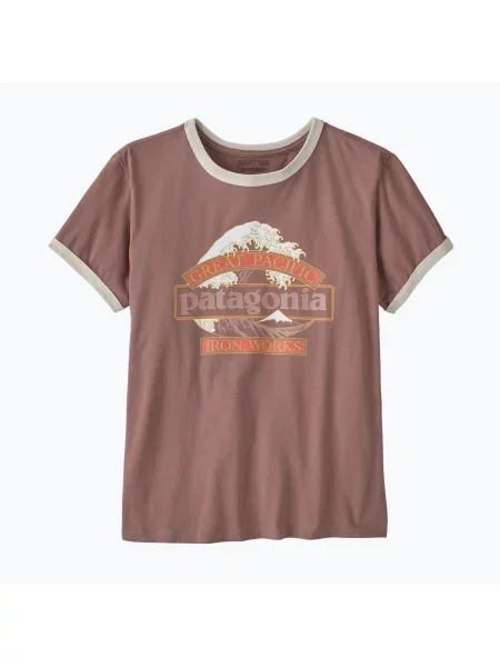 Tricou pentru femei Patagonia Great Waves Ringer Tee moonrise taupe