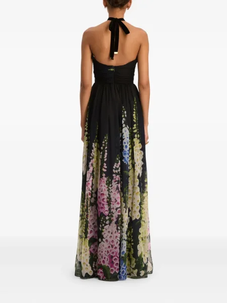 Rochie Oscar De La Renta din șifon cu gradient negru