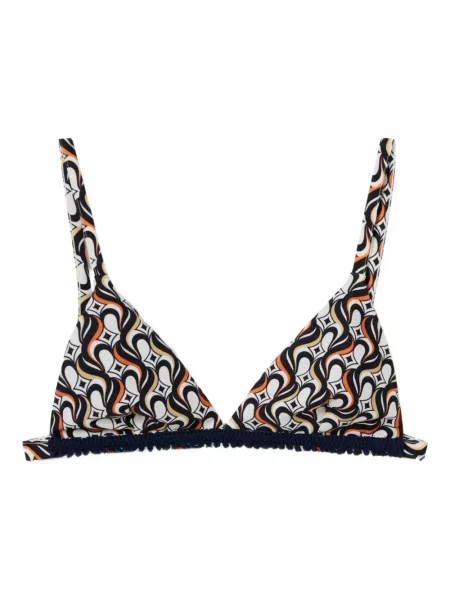 Bikini La Doublej cu imagine cu imprimeu geometric alb
