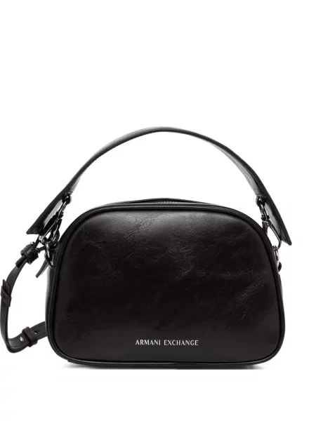Geantă Armani Exchange cu imagine negru