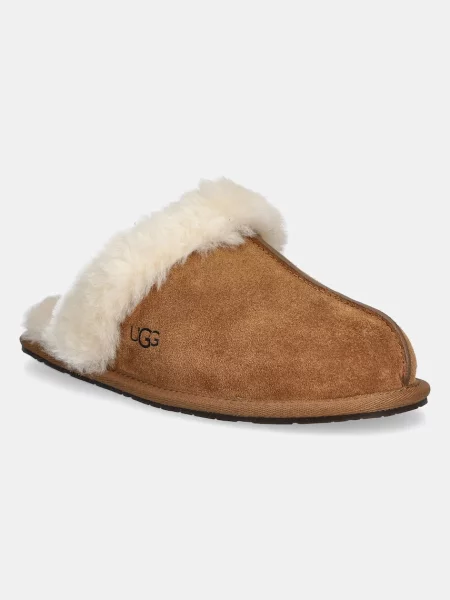 UGG papuci din piele întoarsă Scuffette II maro