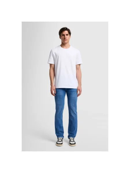 Jeansy straight leg 7 For All Mankind niebieskie