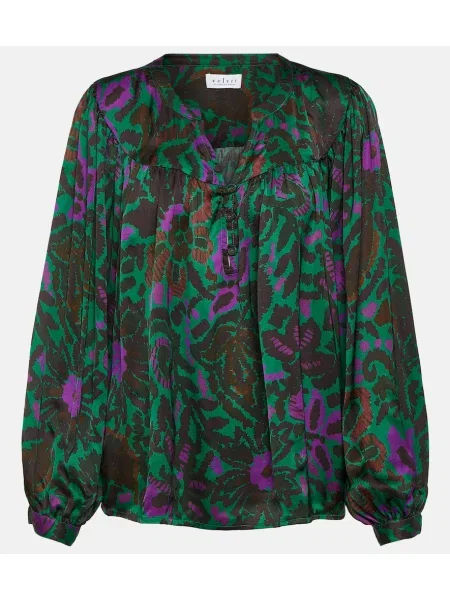 Bluză Velvet din satin cu imagine