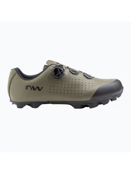 Încălțăminte de ciclism MTB pentru bărbați Northwave Scorpius Plus green forest/black negru