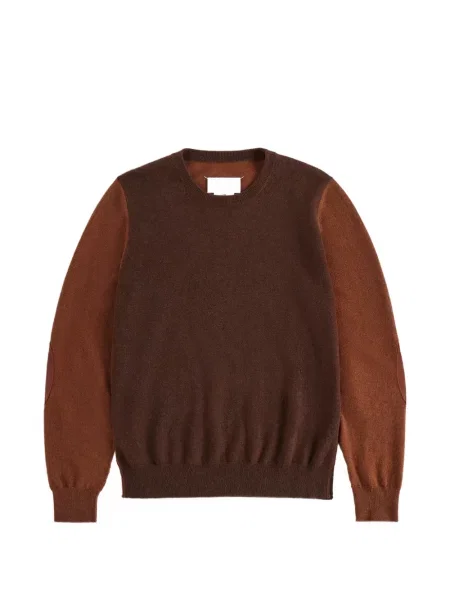 Hanorac crewneck Maison Margiela de lână maro