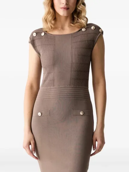 Rochie mini Guess tricotate maro