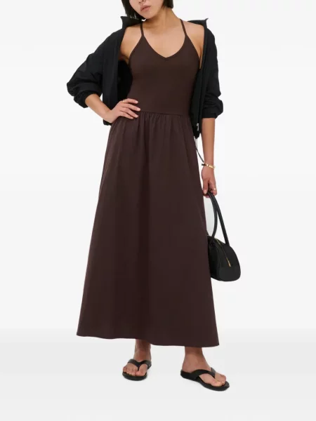 Rochie maxi Sweaty Betty tricotate maro