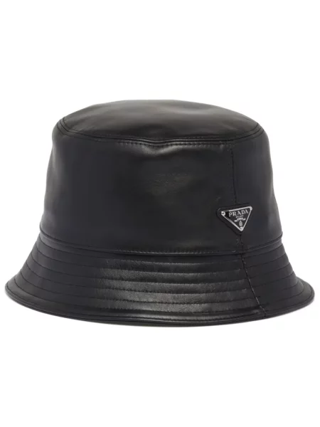 Pălărie Prada din piele negru