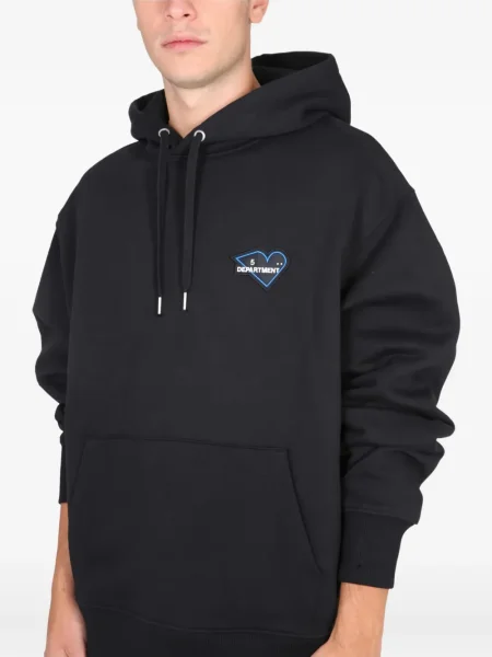 Hoodie Department 5 με κέντημα με μοτίβο καρδιά μαύρο
