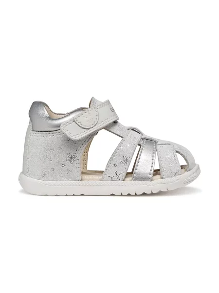 Geox sandale za djecu od kože SANDAL MACCHIA bijela