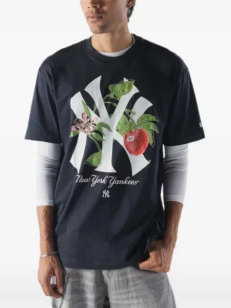 Tricou New Era Cap cu imagine albastru